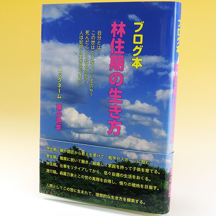 『ブログ本 林住期の生き方』の実物の写真